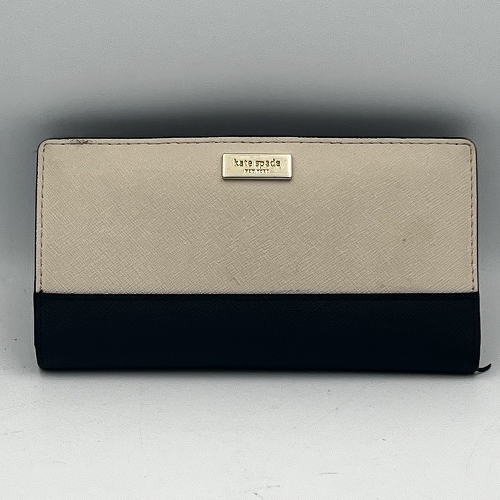 Kate Spade New York Laurel Way Stacy Bifold Wallet Tan and Black